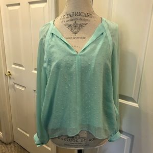 Wink light blue flowy blouse